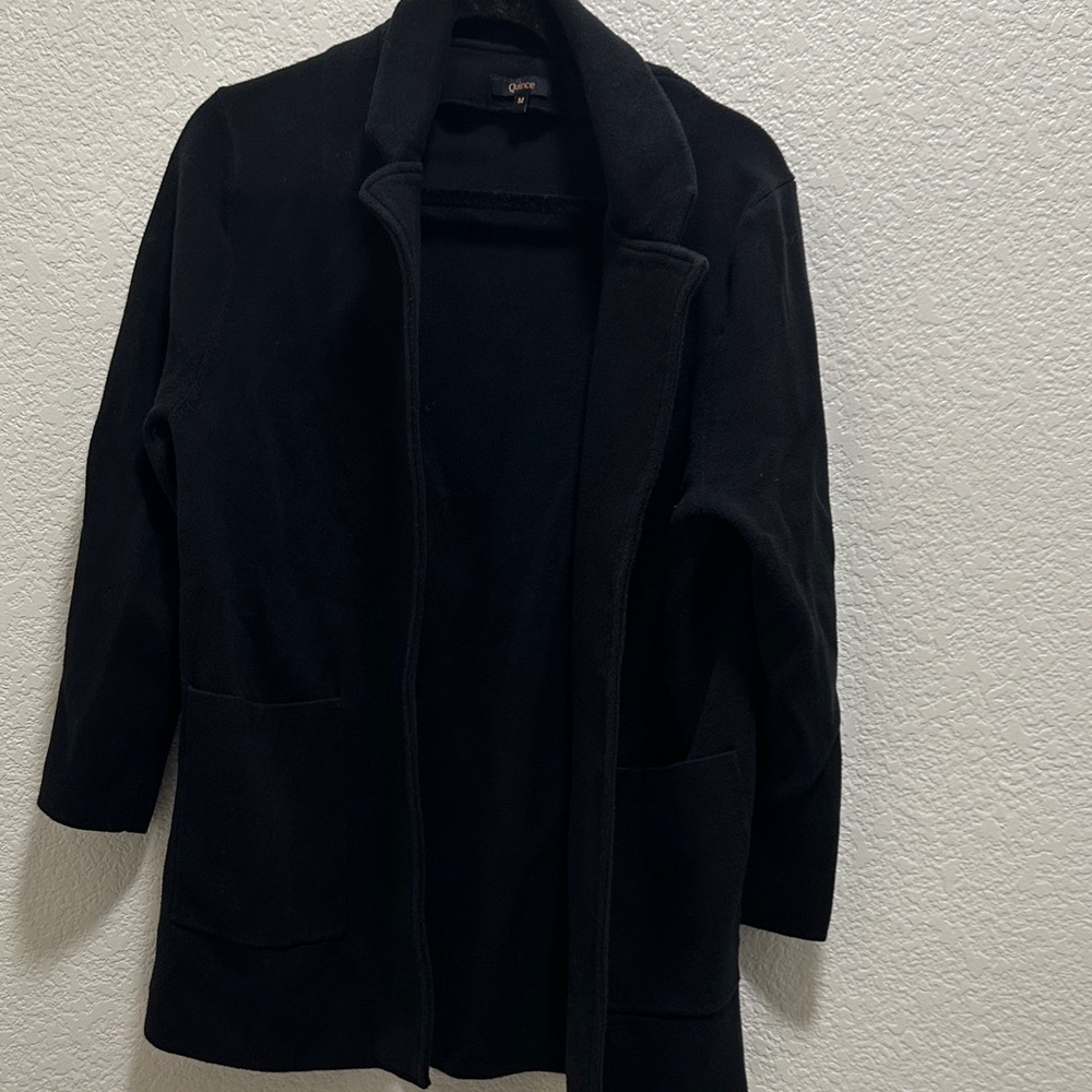 Quince Black Women's Cardigan Sweater